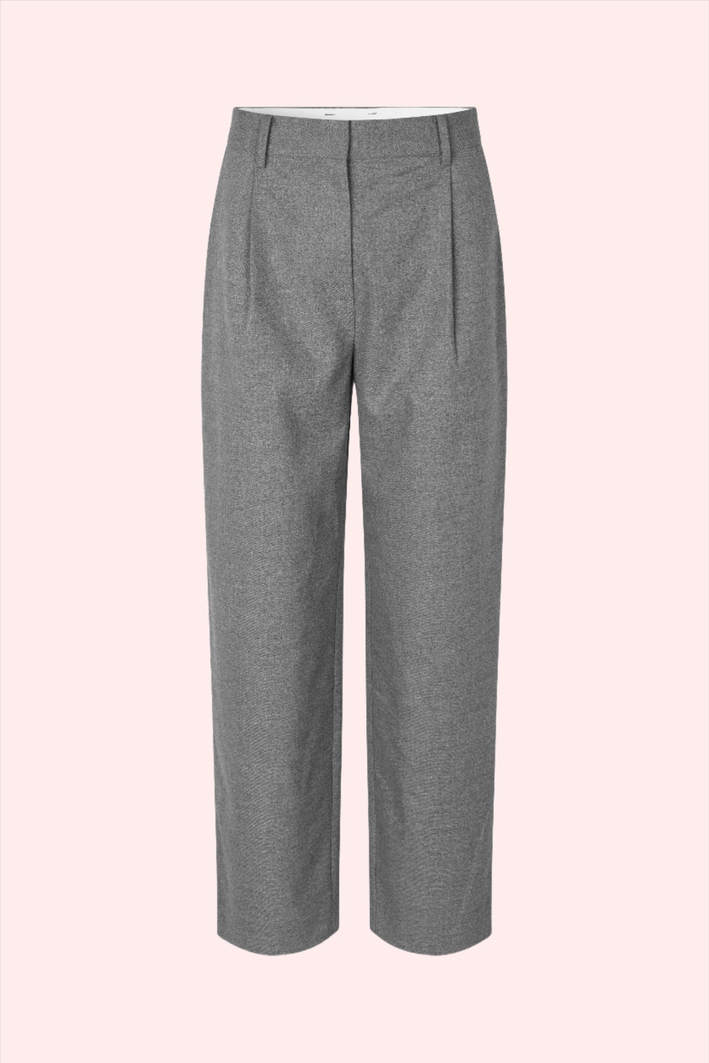 Samsoe Samsoe Saagneta trousers grey melange front