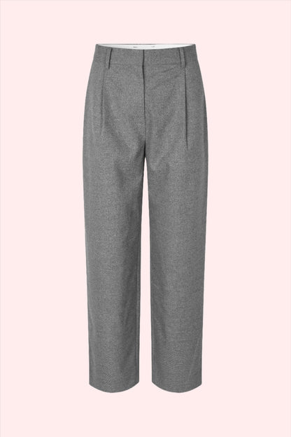 Samsoe Samsoe Saagneta trousers grey melange front