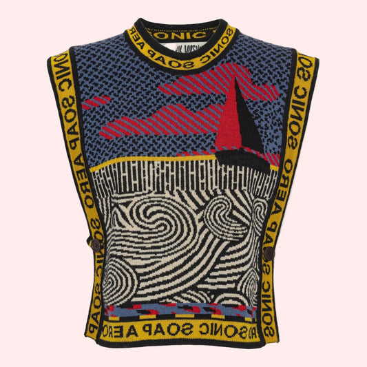 Sail Knit Vest Stormy Sea