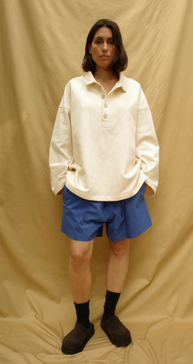 Poplin shorts Electric blue