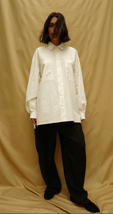 Poplin shirt Ivory