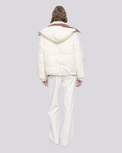 puffer Sophie marron/creme