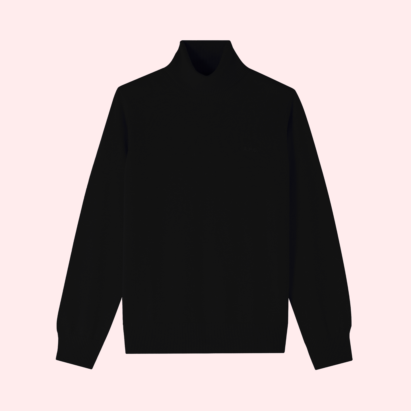 A.P.C. sweater Sybille logo black still