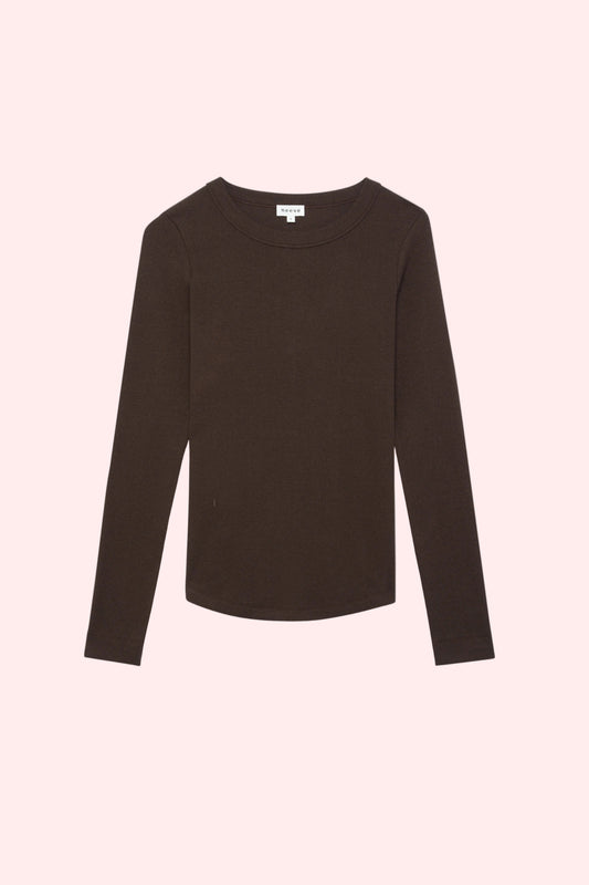 crew-neck longsleeve The Ella Chocolate Melange