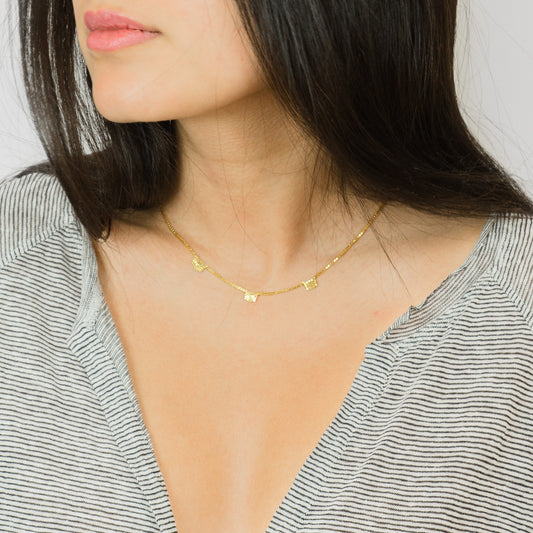 necklace Fringe 3 gold-plated