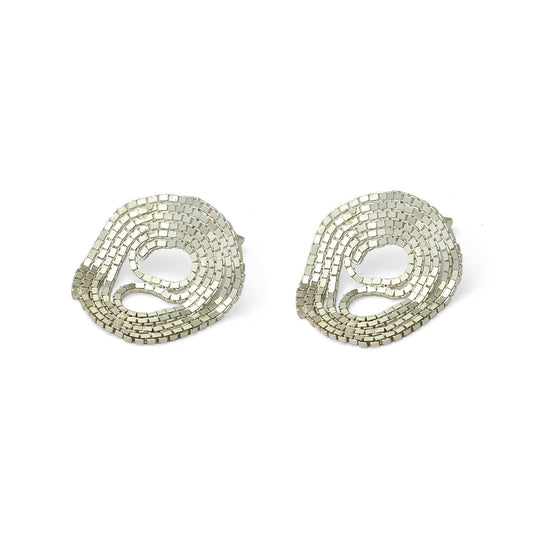 earrings Fungus medium silver