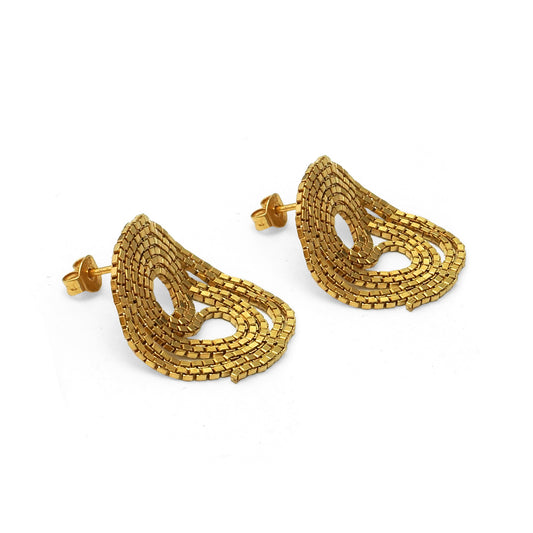 earrings Fungus medium gold