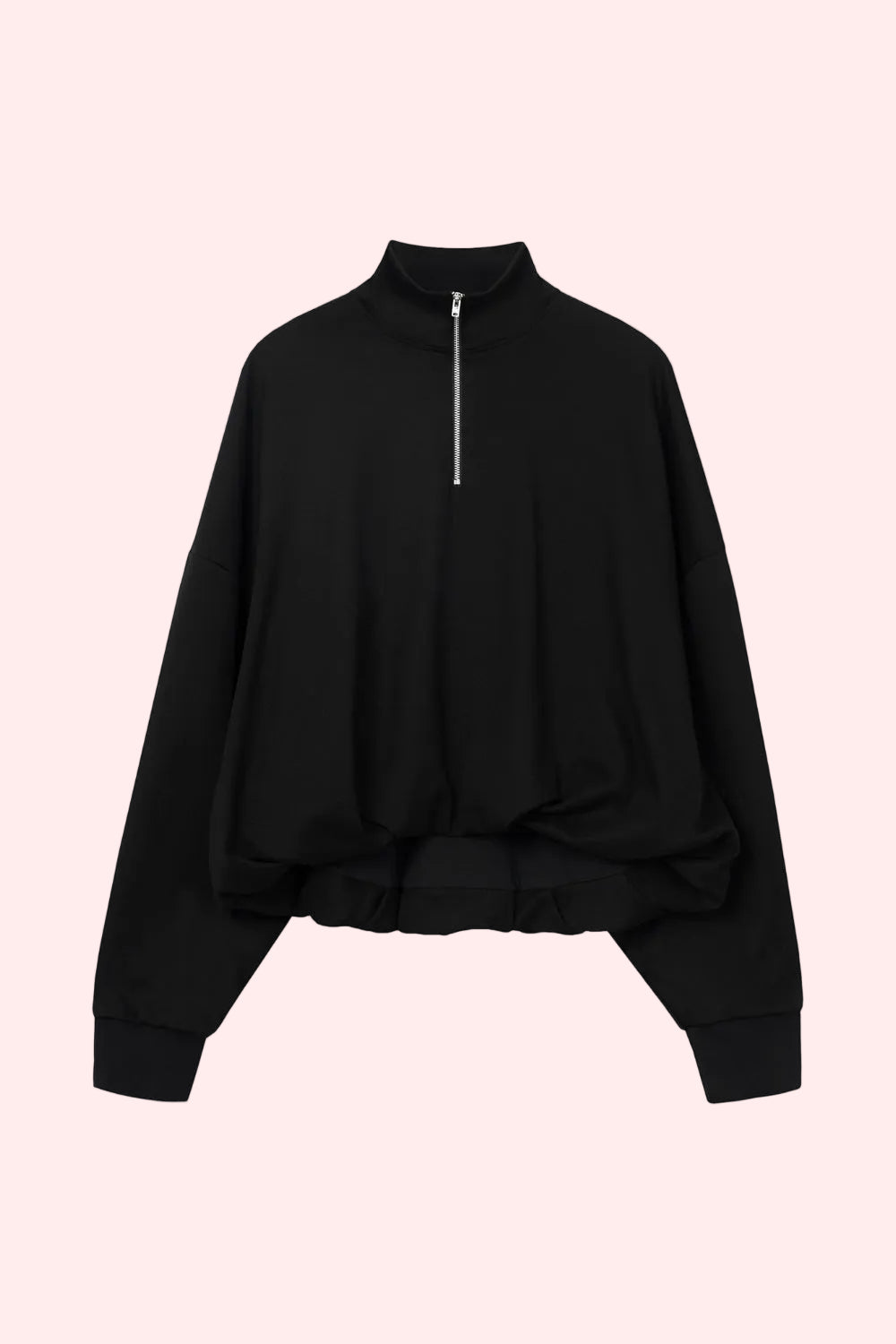 BALLOON QUARTER-ZIP Black