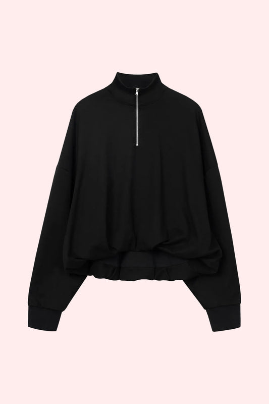 BALLOON QUARTER-ZIP Black