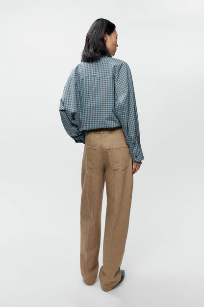 DENIM CARROT PANTS Beige