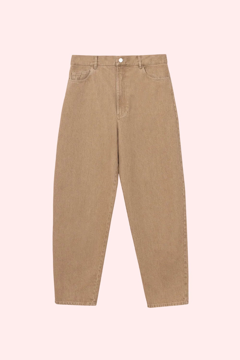 DENIM CARROT PANTS Beige