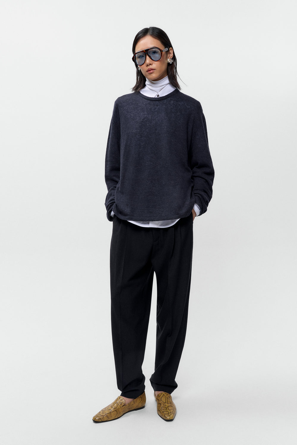 MERINO WOOL LONG-SLEEVE T-SHIRT Anthracite
