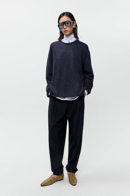 MERINO WOOL LONG-SLEEVE T-SHIRT Anthracite