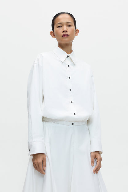 BOMBER SHIRT White