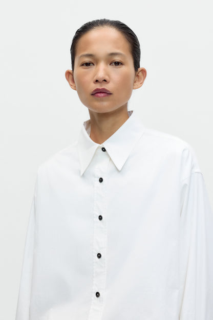 BOMBER SHIRT White