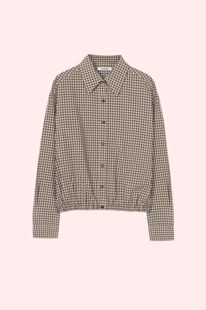 CHECKED BOMBER SHIRT Black/Orange