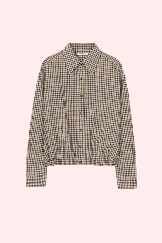 CHECKED BOMBER SHIRT Black/Orange