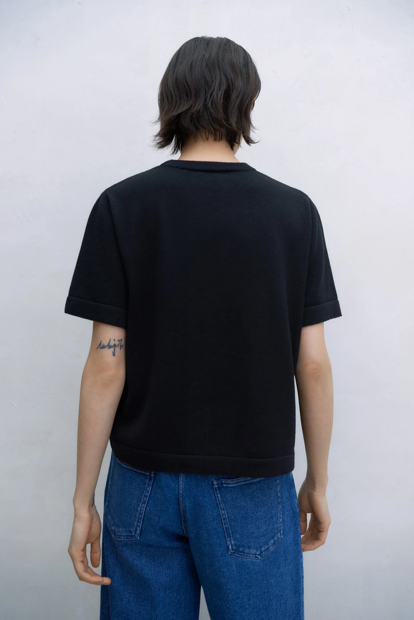 Cordera merino wool t-shirt black back