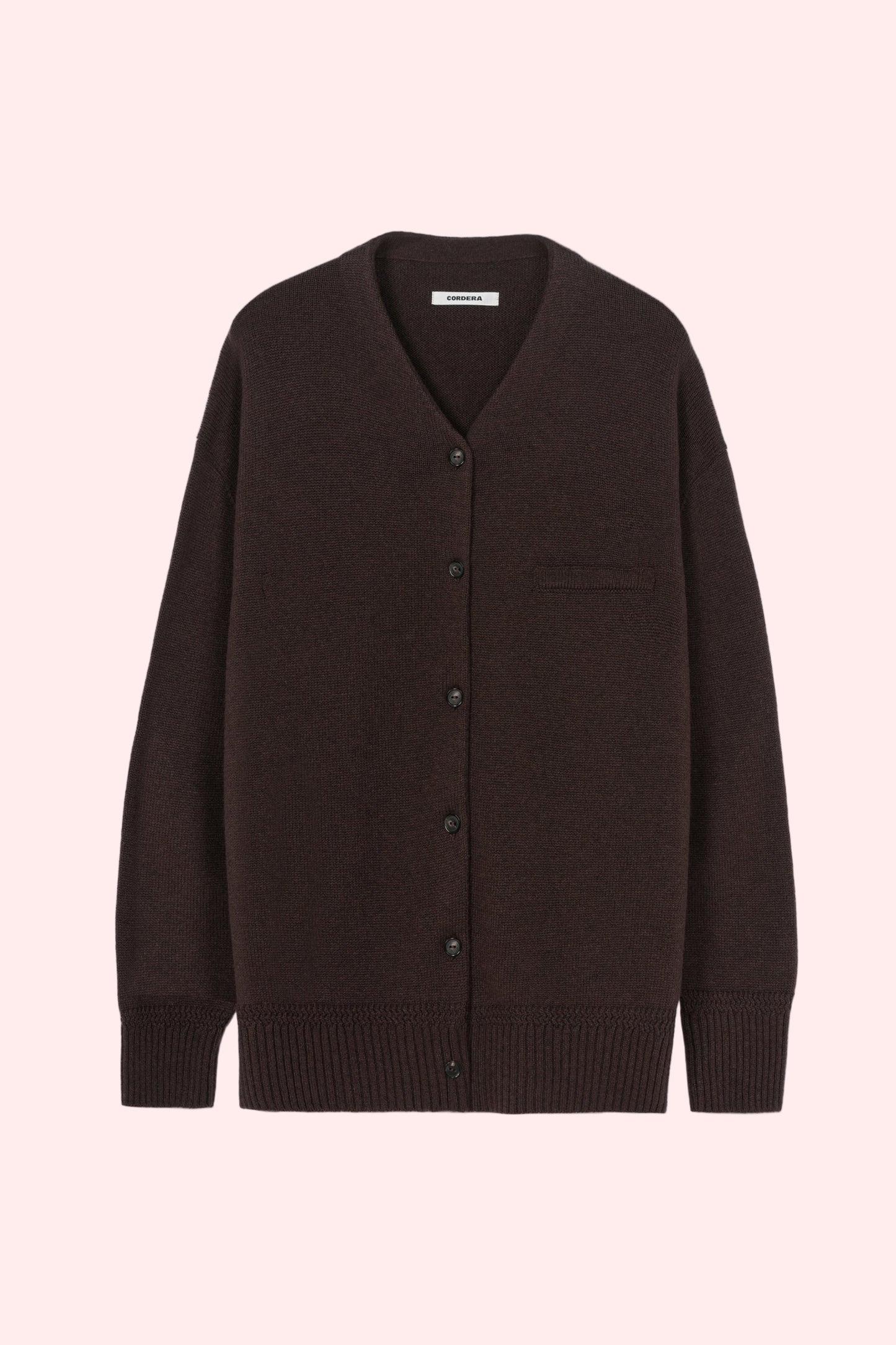 MERINO WOOL CARDIGAN Prune