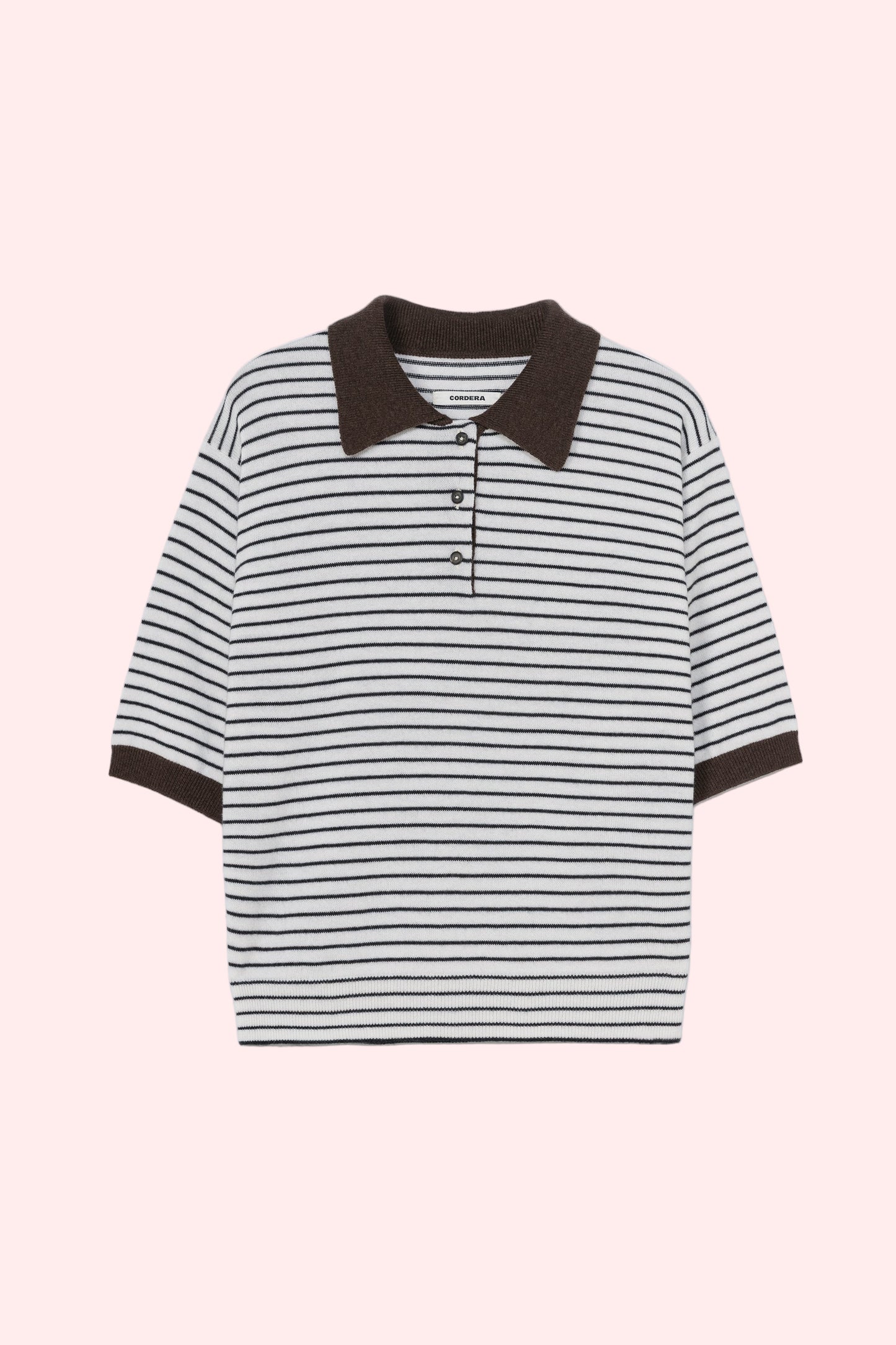 MERINO WOOL STRIPED POLO