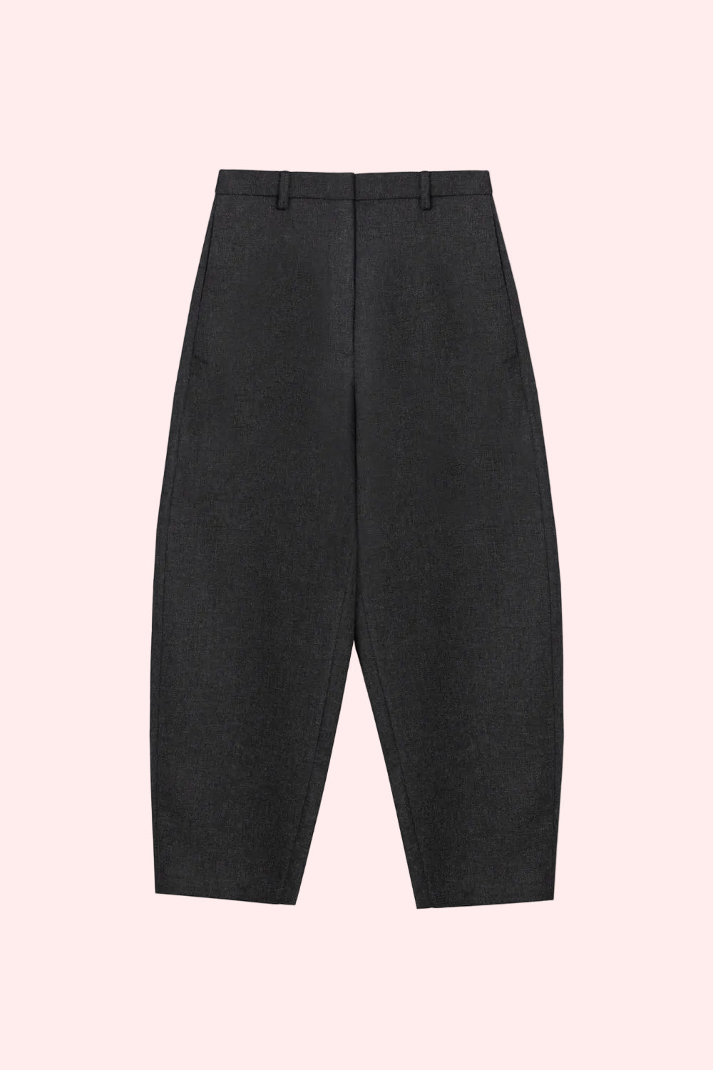 WOOL CURVED PANTS Anthracite