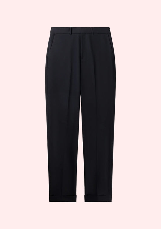 STRAIGHT-LEG TROUSERS BLACK