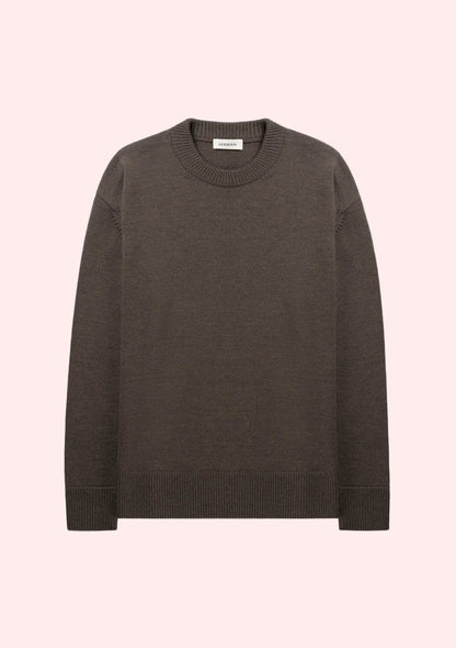 CREW NECK SWEATER TAUPE