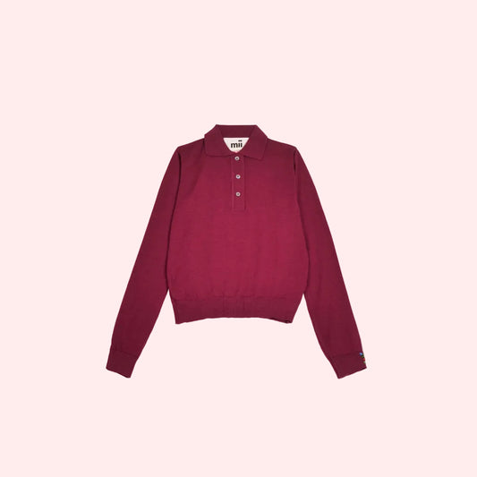 SWEATER POLO LES UNIS BORDEAUX