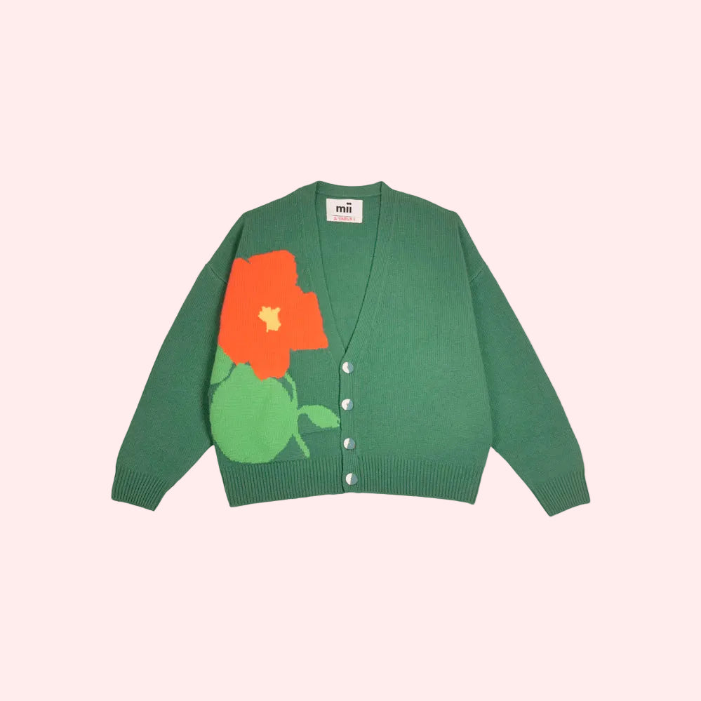 CARDIGAN BELLA LE POTAGER GREEN