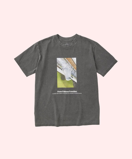 t-shirt 17/-ROUND SHAPE DYED TEE "From Follows Function" Black
