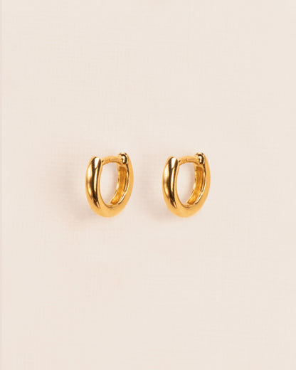 Everyday hoop earrings gold-plated silver