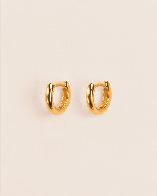 Everyday hoop earrings gold-plated silver