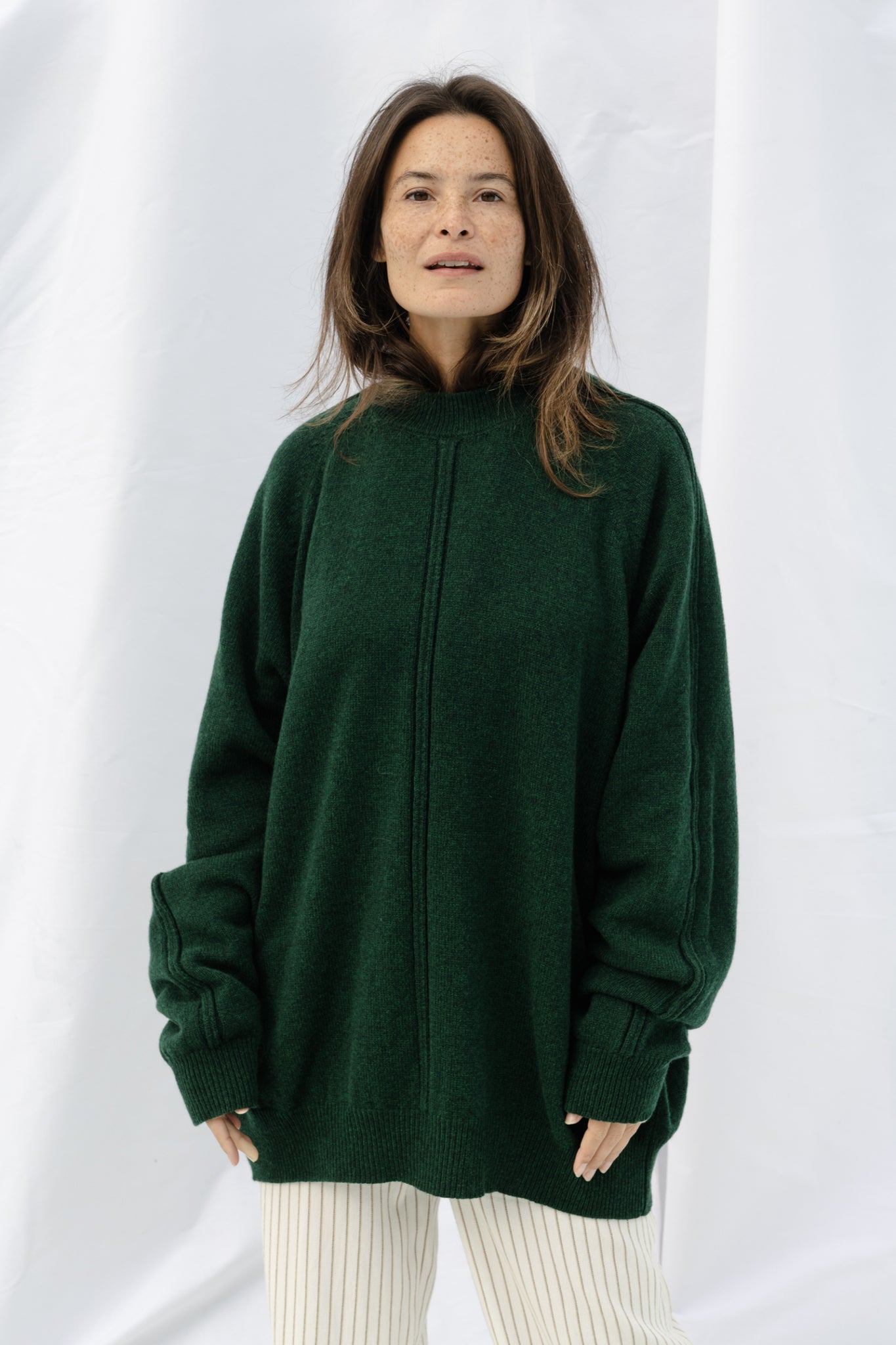 Can Pep Rey pullover Serge lizzard green front