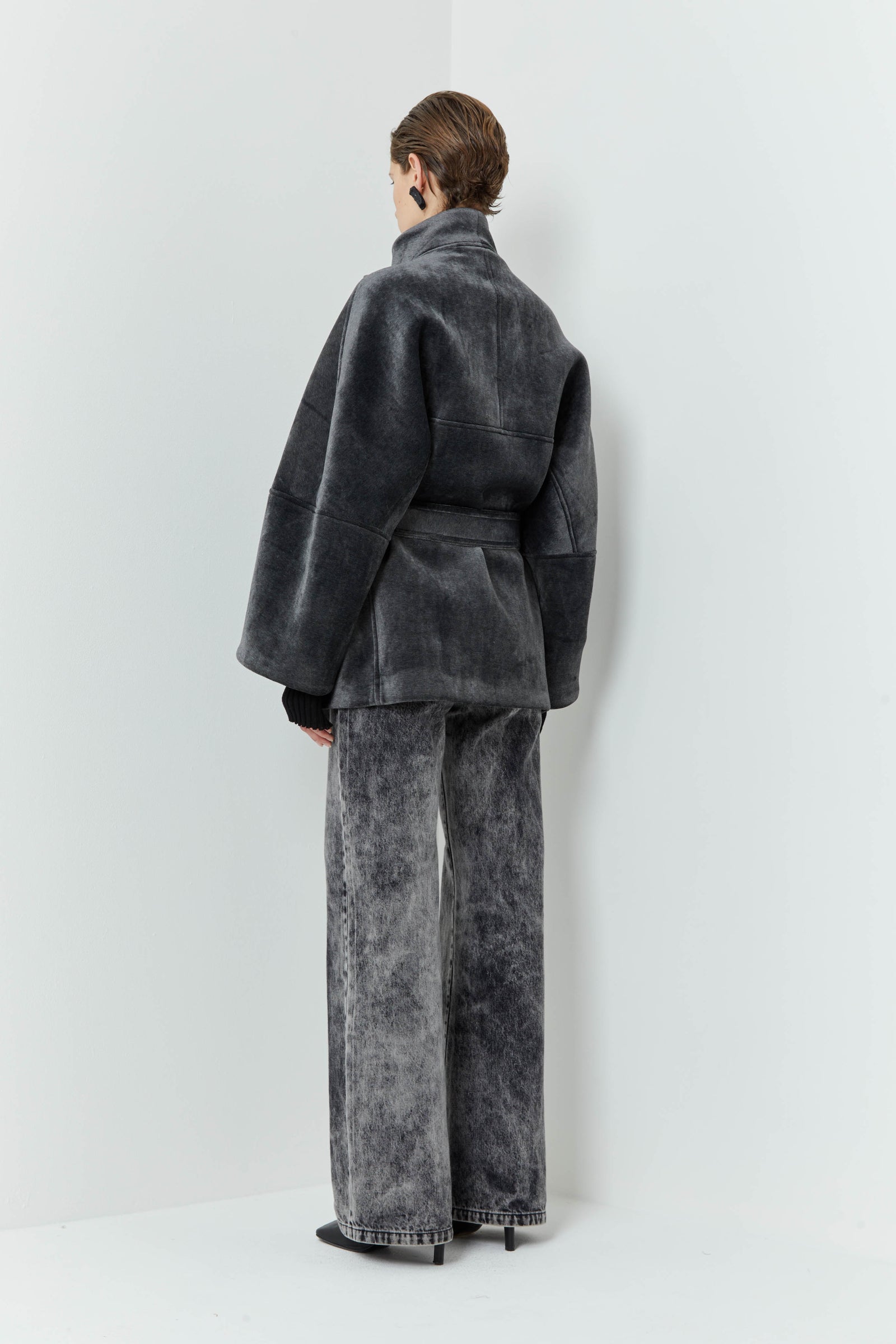 Christian Wijnants jacket Jhimani slate grey back