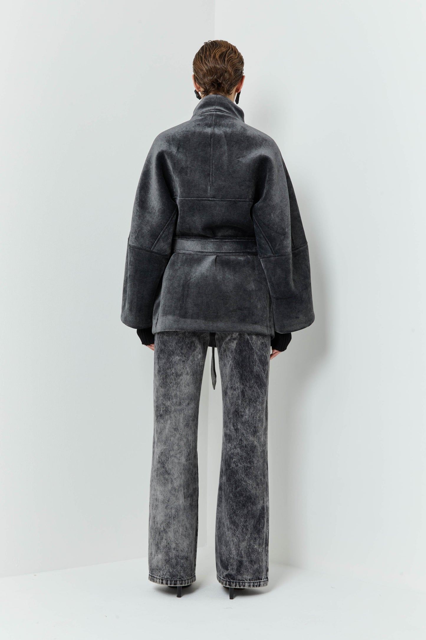 Christian Wijnants jacket Jhimani slate grey back 2