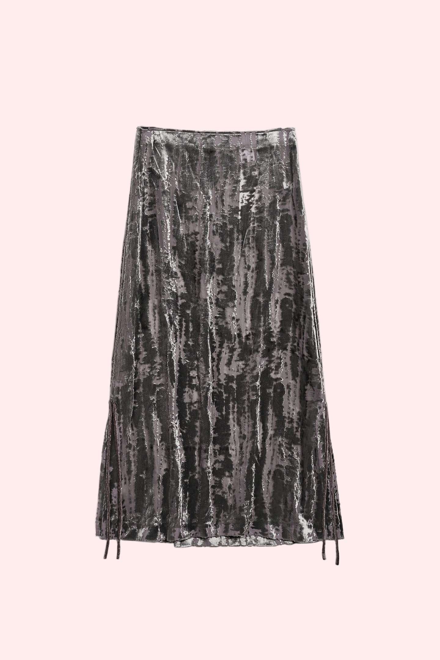 skirt DRAWSTRING SKIRT SILVER DEVORÉ