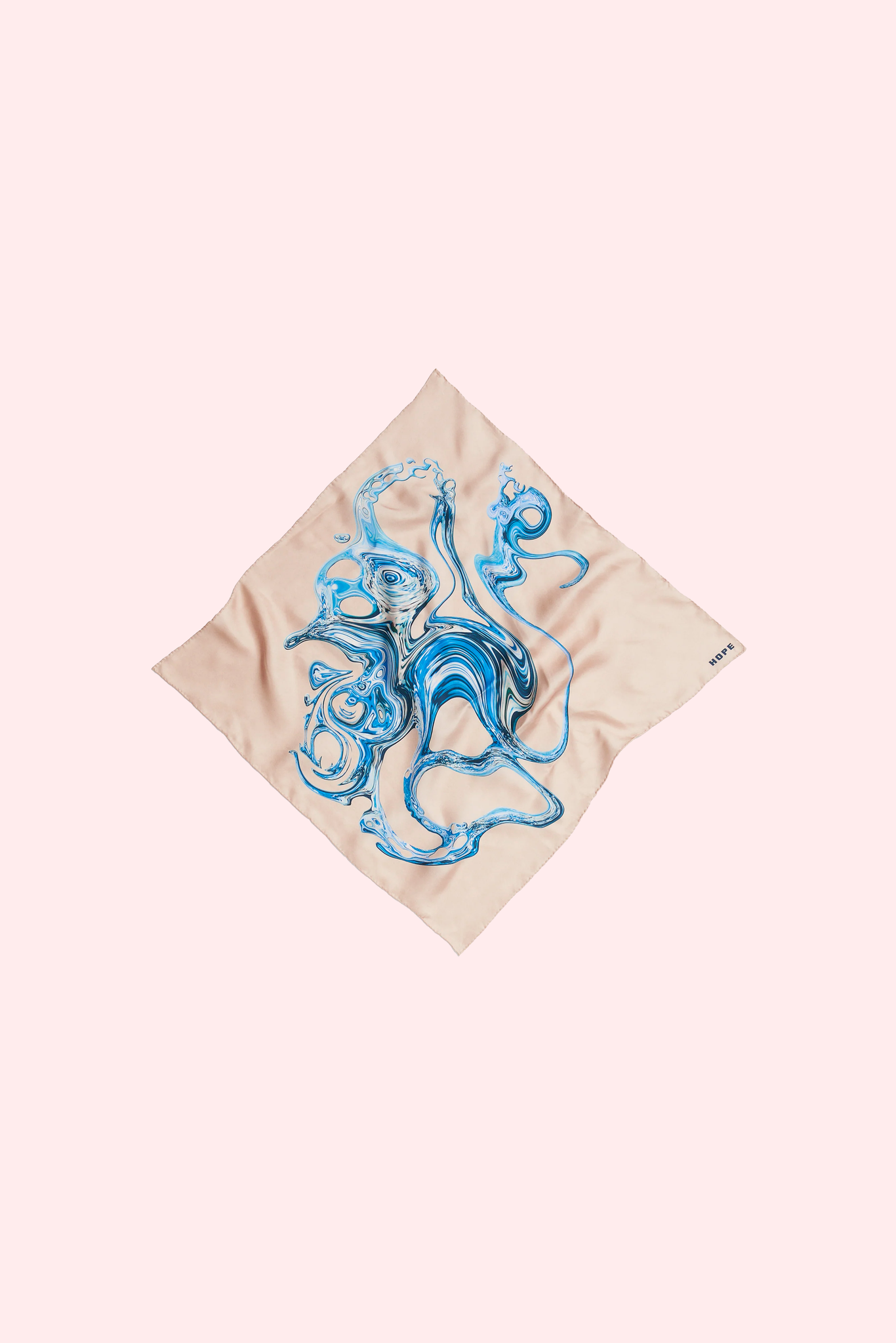 scarf Tiny pink/blue swirl