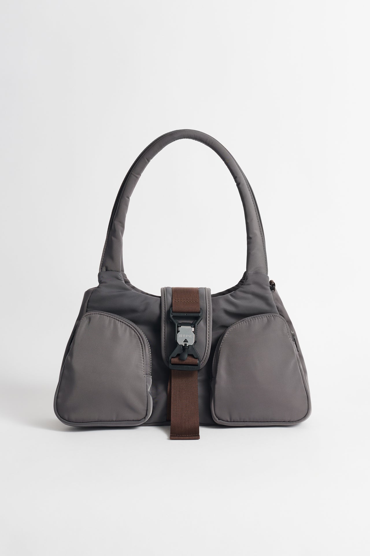 HOPE Handbag mud brown front