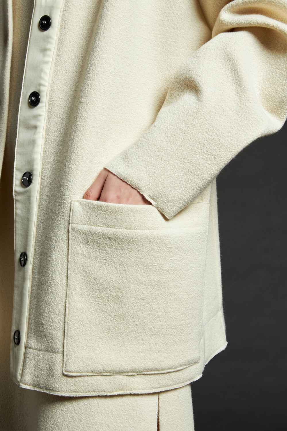 Barena Venezia sweater Mazzarino avorio close-up pocket
