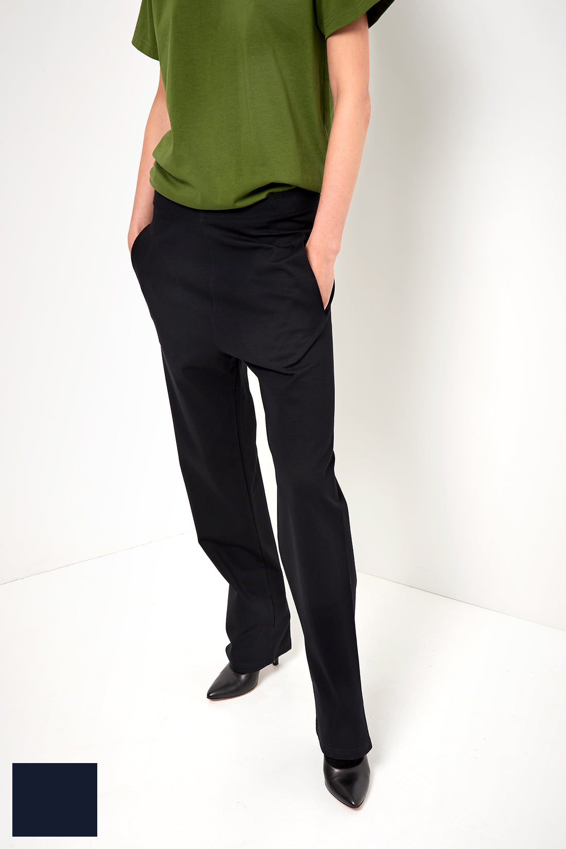 trousers Relax navy lycra