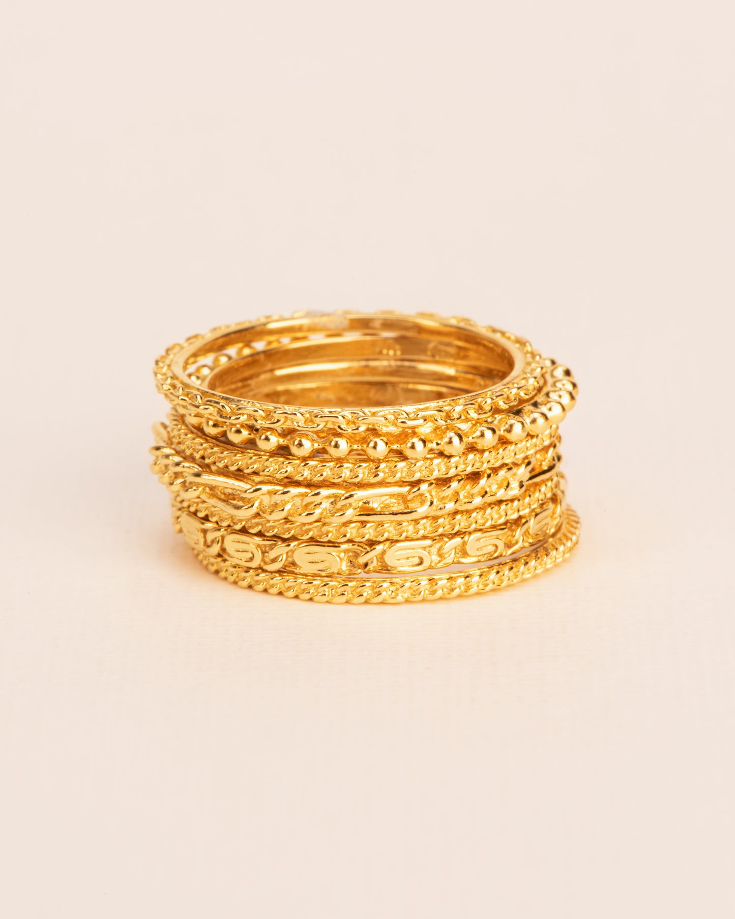 ring Stacked Chapters gold-plated